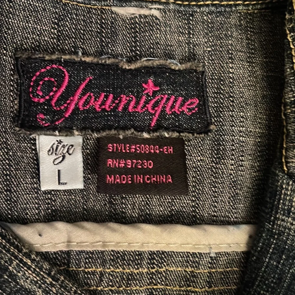 Large DENIM JACKET by Younique.     
BL/RD3 - Picture 5 of 5